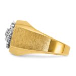 IBGoodman 14k Two-tone Men's Polished and Satin Round Cluster Ring Mounting - Image 5