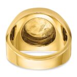 IBGoodman 14k Two-tone Men's Polished and Satin Round 2 Carat AA Quality Diamond Cluster Ring - Image 7