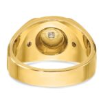 IBGoodman 14k Two Tone 3/4 carat Lab Grown Diamond VS/SI+ G+ Complete Polished and Satin Men's Ring - Image 6