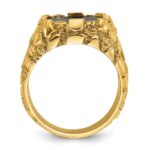 10k IBGoodman Men's Onyx Nugget Complete Ring - Image 2