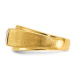 14k Two-tone IBGoodman Men's Polished and Satin 1/6 carat Diamond Complete Ring - Image 5