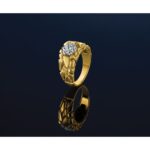 IBGoodman 14k Two-tone Men's Polished and Nugget Textured Round Cluster Ring Mounting - Image 8