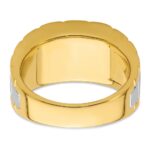 IBGoodman 14k Two Tone 3/8 carat Lab Grown Diamond VS/SI+ G+ Semi Mount Polished Men's Ring - Image 5