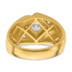 IBGoodman 14k with White Rhodium 7/8 carat Lab Grown Diamond VS/SI+ G+ Complete Polished and Satin Men's Ring - Image 5