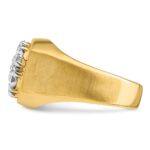 IBGoodman 14k Two-Tone 1 3/8 carat Lab Grown Diamond VS/SI+ G+ Complete Men's Cluster Ring - Image 3
