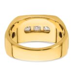IBGoodman 14k 1 1/8 carat Lab Grown Diamond VS/SI+ G+ Complete Polished and Satin Men's Ring - Image 5