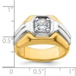 IBGoodman 14k Two-tone 1 carat Lab Grown Diamond VS/SI+ G+ Complete Polished Men's Ring - Image 7