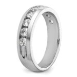 IBGoodman 14k White Gold 1 carat Lab Grown Diamond VS/SI+ G+ Nine Stone Complete Polished Men's Ring - Image 6