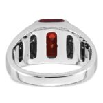 14k White Gold IBGoodman Men's Gemstone and Diamond Ring Mounting - Image 7