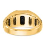 IBGoodman 10k Men's Polished and Satin Onyx and .02 Carat A Quality Diamond Ring - Image 5