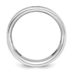 14k White Gold IBGoodman Men's Satin Lab Created Sapphire and 1/8 carat Diamond Complete Ring - Image 2
