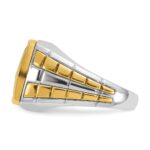 10k Two-tone IBGoodman Men's Onyx and Diamond Complete Ring - Image 5