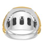 14k Two-tone IBGoodman Men's Onyx and 1/10 carat Diamond Complete Ring - Image 7