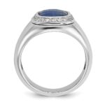 10kw IBGoodman Men's Sapphire Doublet Stone and Diamond Complete Ring - Image 2