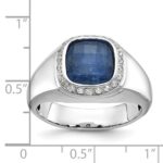 10kw IBGoodman Men's Sapphire Doublet Stone and Diamond Complete Ring - Image 3