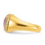10k IBGoodman Men's Ruby Doublet Stone and Diamond Complete Ring - Image 5