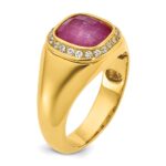 10k IBGoodman Men's Ruby Doublet Stone and Diamond Complete Ring - Image 8