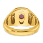 14k IBGoodman Men's Ruby Doublet Stone and 1/5 carat Diamond Complete Ring - Image 7