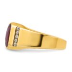 14k IBGoodman Men's Gemstone and Diamond Ring Mounting - Image 5