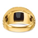 IBGoodman 10k Men's Polished and Nugget Textured Gemstone Ring Mounting - Image 7