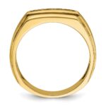 IBGoodman 14k Men's Polished and Satin 5-Stone 1/4 Carat AA Quality Diamond Ring - Image 2