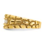 14k IBGoodman Men's 1/3 carat Diamond Nugget Complete Ring - Image 5