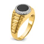 14k Two-tone IBGoodman Men's Onyx and 1/5 carat Diamond Complete Ring - Image 8
