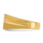 IBGoodman 14k Men's Polished Satin and Grooved 1/2 Carat AA Quality Diamond Ring - Image 5