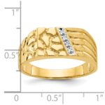 14k IBGoodman Men's Diamond Nugget Complete Ring - Image 3