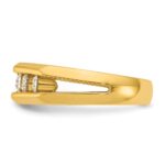 IBGoodman 14k Men's Polished Cut-Out 5-Stone 3/4 Carat AA Quality Diamond Ring - Image 5