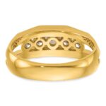 IBGoodman 14k Men's Polished Cut-Out 5-Stone 3/4 Carat AA Quality Diamond Ring - Image 7
