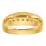 14k IBGoodman Men's Polished and Satin 5-Stone Ring Mounting - Image 7