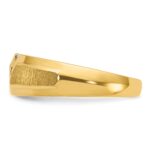 IBGoodman 14k Men's Polished and Satin 3-Stone 1/4 Carat AA Quality Diamond Ring - Image 5