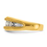 IBGoodman 14k with White Rhodium Men's Polished and Satin 5-Stone 1 Carat AA Quality Diamond Ring - Image 5