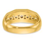 IBGoodman 14k Men's Polished Cut-Out 5-Stone 1/2 Carat AA Quality Diamond Ring - Image 7