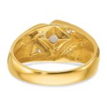 IBGoodman 14k with White Rhodium 1/5 carat Lab Grown Diamond VS/SI+ G+ Complete Polished and Satin Men's Ring - Image 5