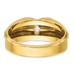 IBGoodman 14k Two-tone 1/2 carat Lab Grown Diamond VS/SI+ G+ Complete Polished and Satin Men's Ring - Image 5