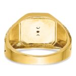 IBGoodman 10k Two-tone Men's Polished and Textured Blue Lodge Master Masonic Ring Mounting - Image 5
