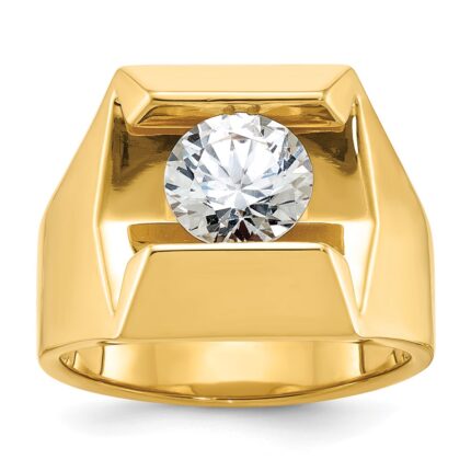 IBGoodman 14k 2 1/2 carat Lab Grown Diamond VS/SI+ G+ Complete Men's Ring