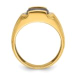 14k IBGoodman Men's Gemstone and Diamond Ring Mounting - Image 2
