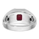 IBGoodman 14k Two-tone Men's Polished and Satin Gemstone and Diamond Ring Mounting - Image 7