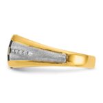 14k Two-tone IBGoodman Men's Gemstone and Diamond Ring Mounting - Image 5
