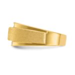 IBGoodman 14k Men's Polished and Satin 3-Row 3/4 Carat AA Quality Diamond Ring - Image 5