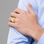 14k IBGoodman 10x10mm Men's Square Signet Ring - Image 4
