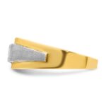 14k Two-tone IBGoodman Men's Polished and Satin Diamond Ring Mounting - Image 5