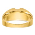 14k Two-tone IBGoodman Men's Polished and Satin 1/4 carat Diamond Complete Ring - Image 7