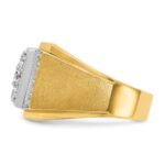 IBGoodman 14k Two Tone 1 carat Lab Grown Diamond VS/SI+ G+ Complete Men's Polished and Satin Cluster Ring - Image 3