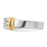 IBGoodman 14k Two-tone Five Stone Polished Men's Ring Mounting - Image 6