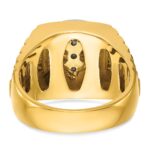 IBGoodman 10k Two-tone Men's Polished Satin and Textured 1 Carat A Quality Diamond Ring - Image 7