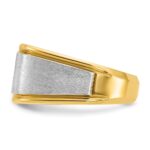 14k Two-tone IBGoodman Men's Polished and Satin Diamond Ring Mounting - Image 5